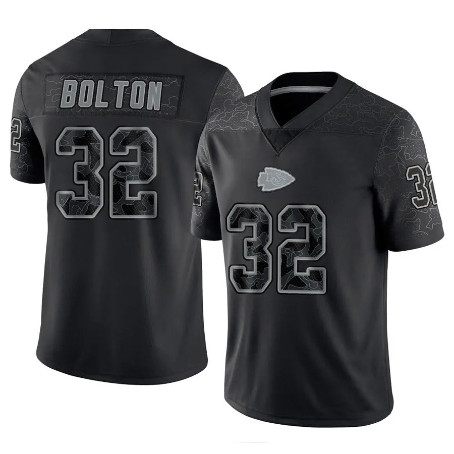 Fenge KC.Chiefs #32 Nick Bolton Player Black RFLCTV Limited Stitched Jerseys