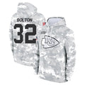 Fenge KC.Chiefs #32 Nick Bolton Player Salute to Service Hoodies Stitched Jerseys