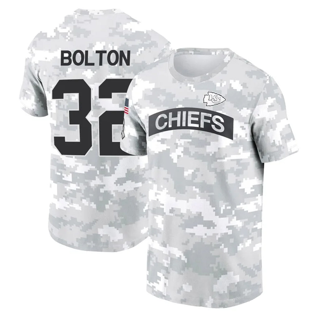 Fenge KC.Chiefs #32 Nick Bolton Player Salute to Service Hoodies & T-Shirts Stitched Jerseys