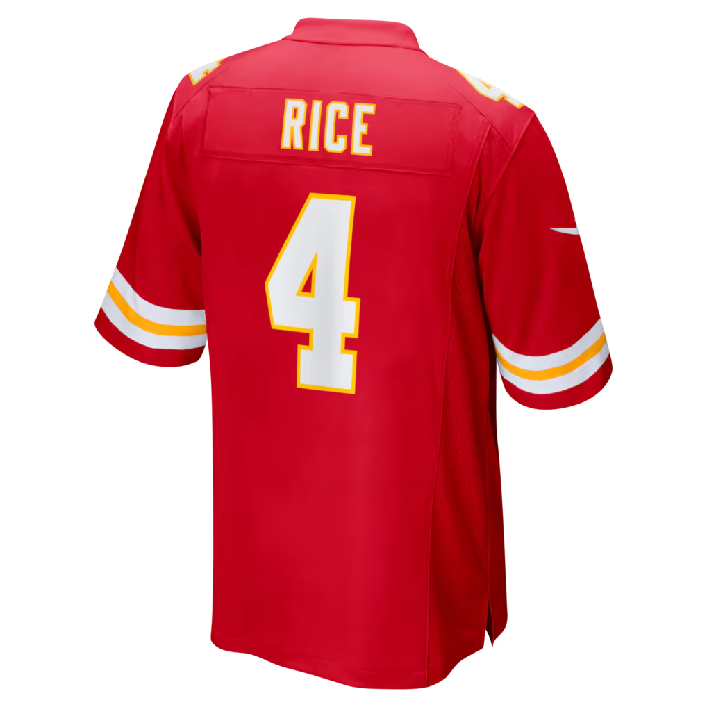 Fenge KC.Chiefs #4 Chiefs Rashee Rice Red Game Stitched Jerseys