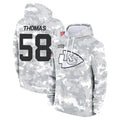 Fenge KC.Chiefs #58 Derrick Thomas Player Arctic Camo Salute to Service Hoodies Stitched Jerseys
