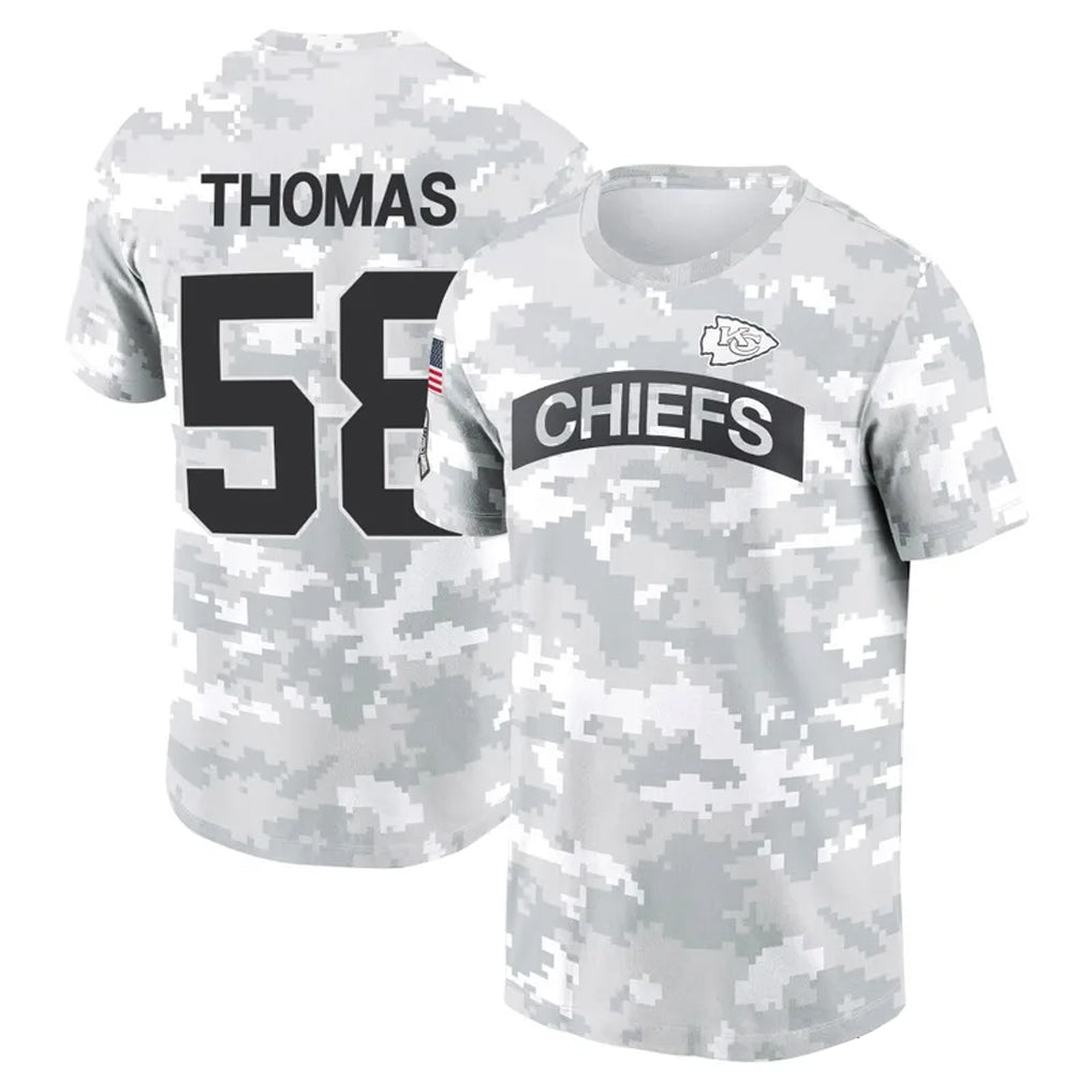 Fenge KC.Chiefs #58 Derrick Thomas Player Salute to Service Hoodies & T-Shirts Stitched Jerseys
