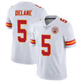 Fenge KC.Chiefs #5 Mansoor Delane Player White Limited Vapor Untouchable Home Game Stitched Jerseys