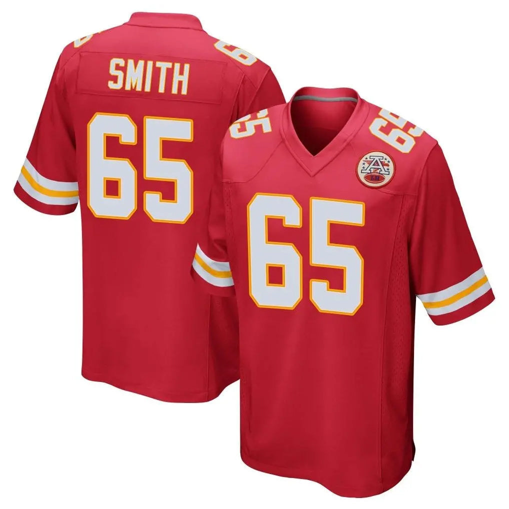 Fenge KC.Chiefs #65 Trey Smith Player Red Home Game Stitched Jerseys