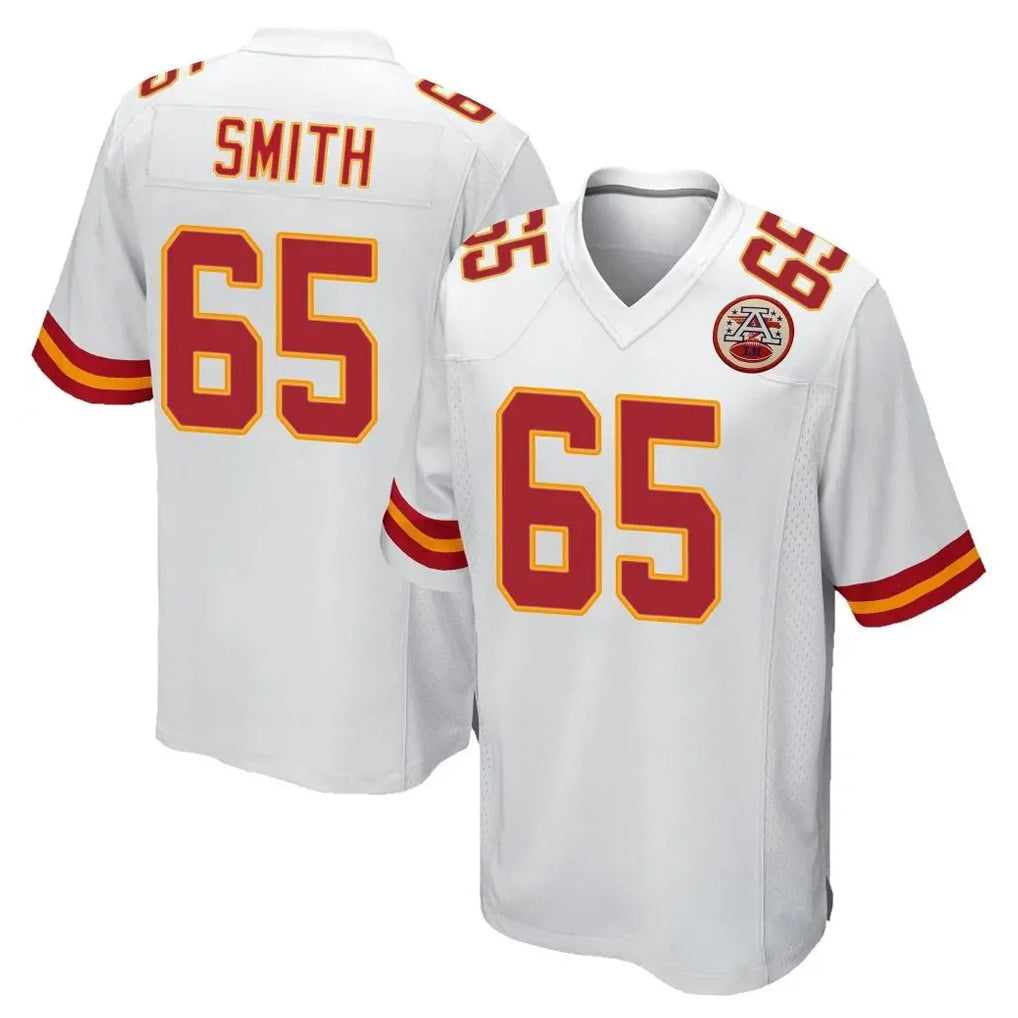 Fenge KC.Chiefs #65 Trey Smith Player White Home Game Stitched Jerseys