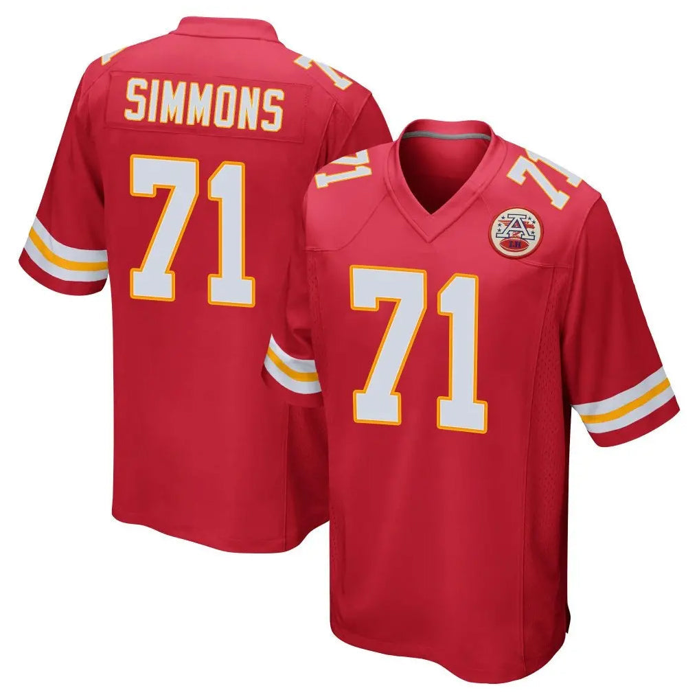 Fenge KC.Chiefs #71 Josh Simmons Player Red Home Game Stitched Jerseys