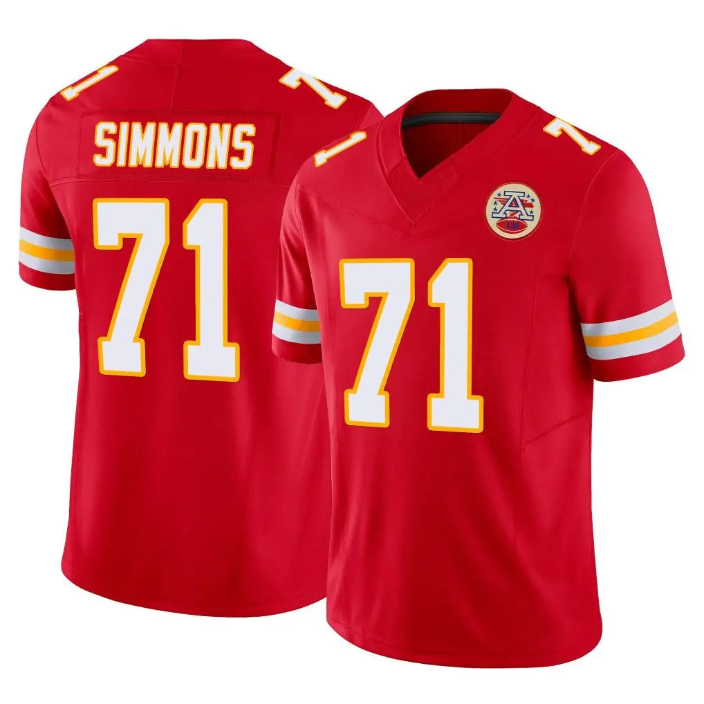 Fenge KC.Chiefs #71 Josh Simmons Player Red Limited Vapor F.U.S.E. Home Game Stitched Jerseys