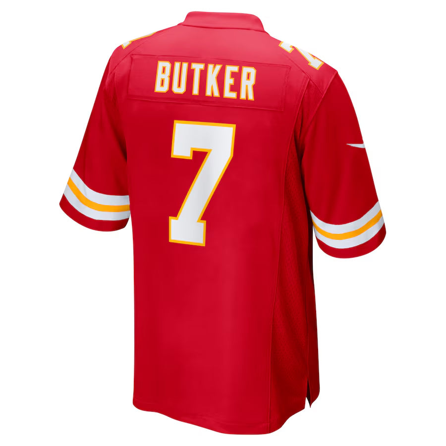 Fenge KC.Chiefs #7 Harrison Butker Player Red Home Game Stitched Jerseys