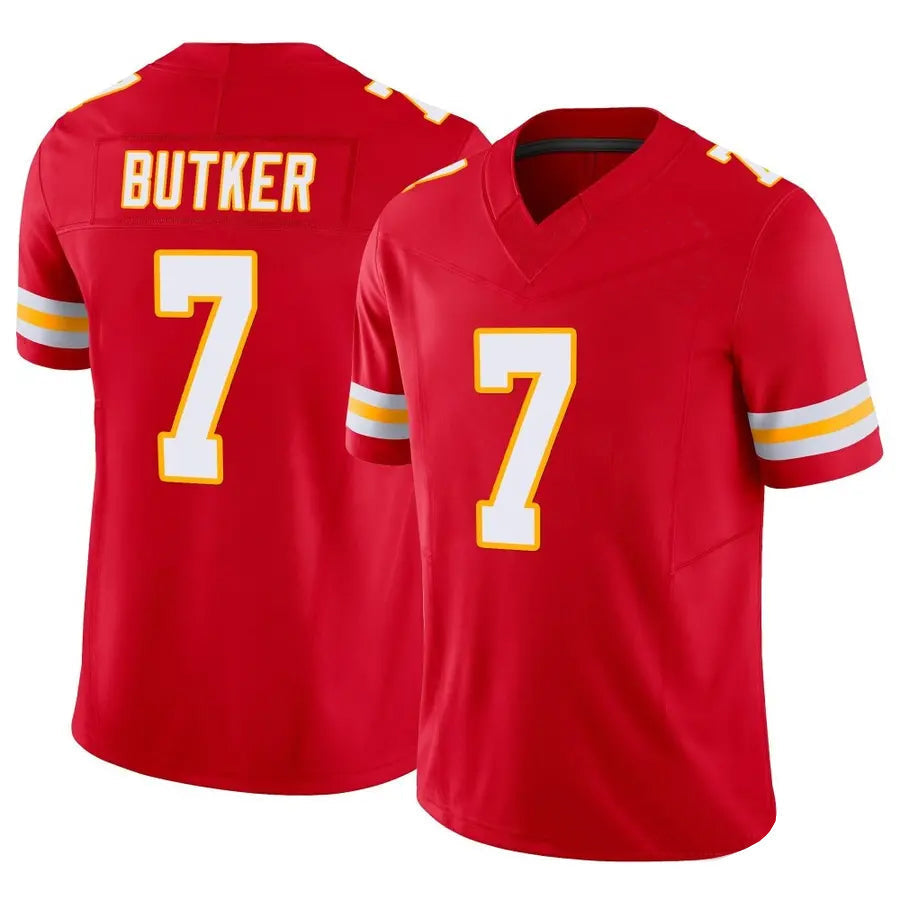 Fenge KC.Chiefs #7 Harrison Butker Player Red Vapor F.U.S.E. Limited Stitched Jerseys