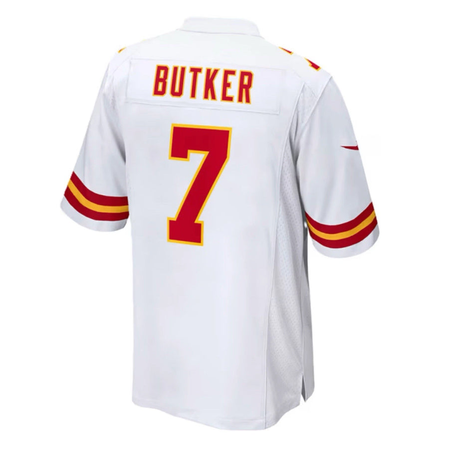 Fenge KC.Chiefs #7 Harrison Butker Player White Home Game Stitched Jerseys