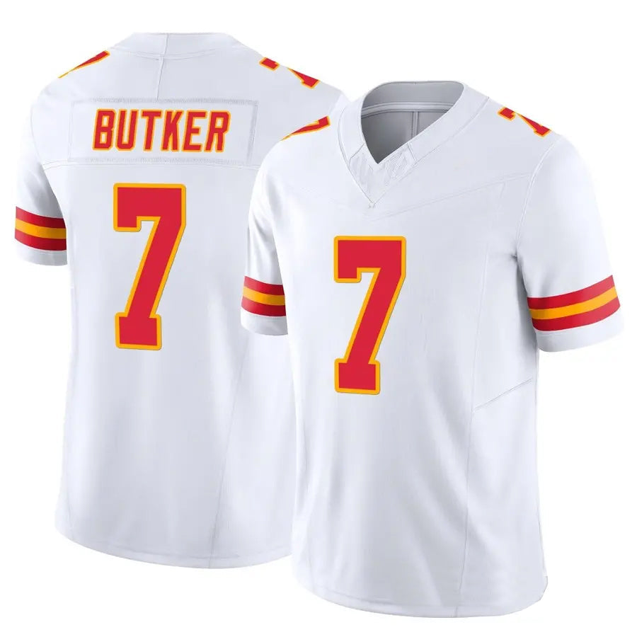 Fenge KC.Chiefs #7 Harrison Butker Player White Vapor F.U.S.E. Limited Stitched Jerseys