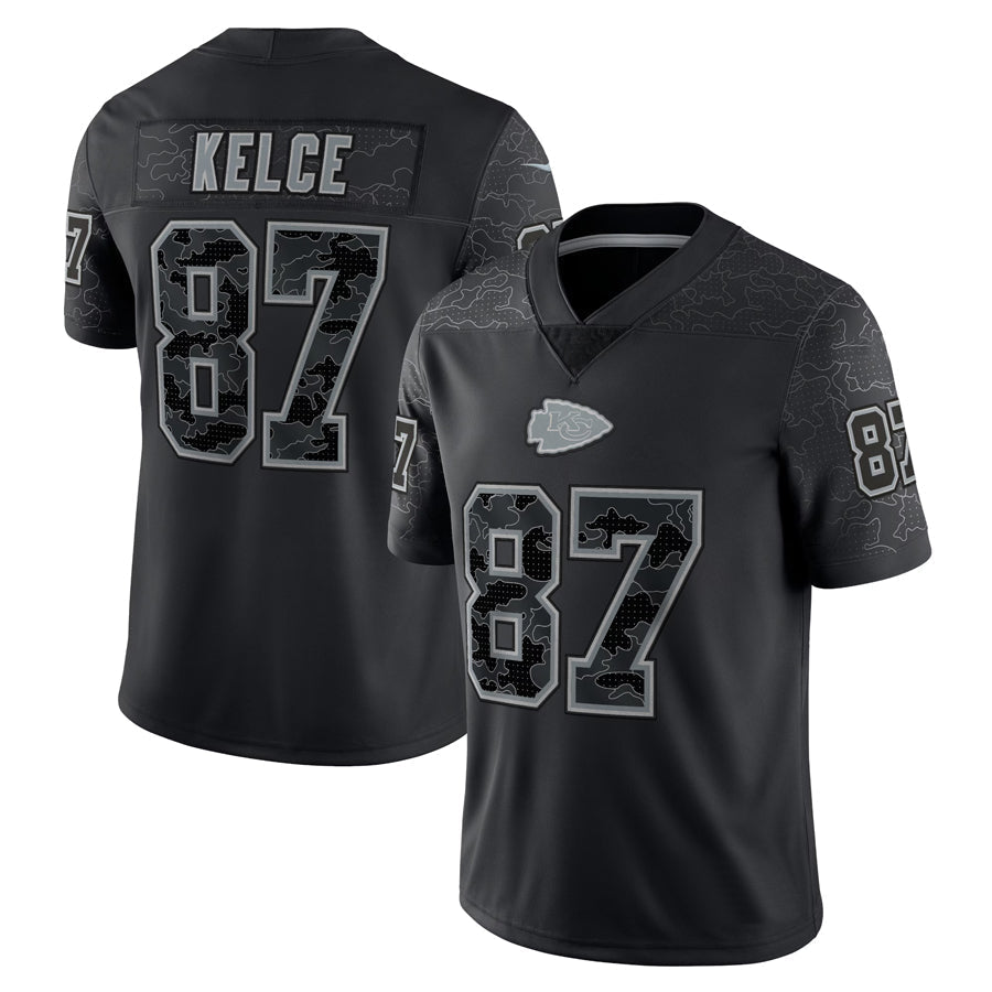 Fenge KC.Chiefs #87 Travis Kelce Player Black RFLCTV Limited Stitched Jerseys