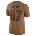 Fenge KC.Chiefs #87 Travis Kelce Player Brown Salute To Service Limited Stitched Jerseys