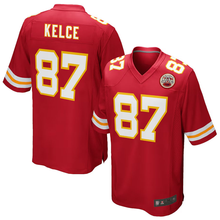 Fenge KC.Chiefs #87 Travis Kelce Player Red Team Color Game Stitched Jerseys