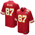 Fenge KC.Chiefs #87 Travis Kelce Player Red Team Color Game Stitched Jerseys