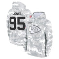 Fenge KC.Chiefs #95 Chris Jones Player Arctic Camo Salute to Service Hoodies Stitched Jerseys