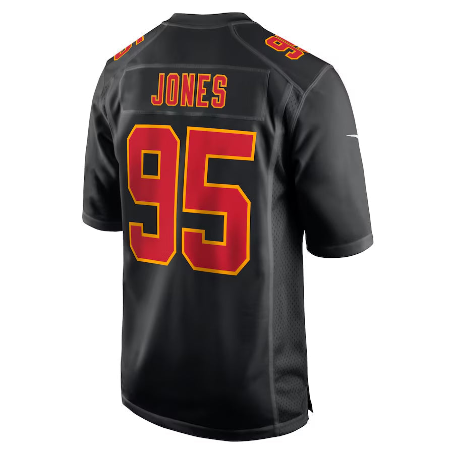 Fenge KC.Chiefs #95 Chris Jones Player Black Fashion Game Stitched Jerseys