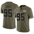 Fenge KC.Chiefs #95 Chris Jones Player Olive Salute To Service Stitched Jerseys