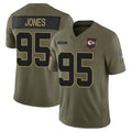 Fenge KC.Chiefs #95 Chris Jones Player Olive Salute to Service Limited Stitched Jerseys
