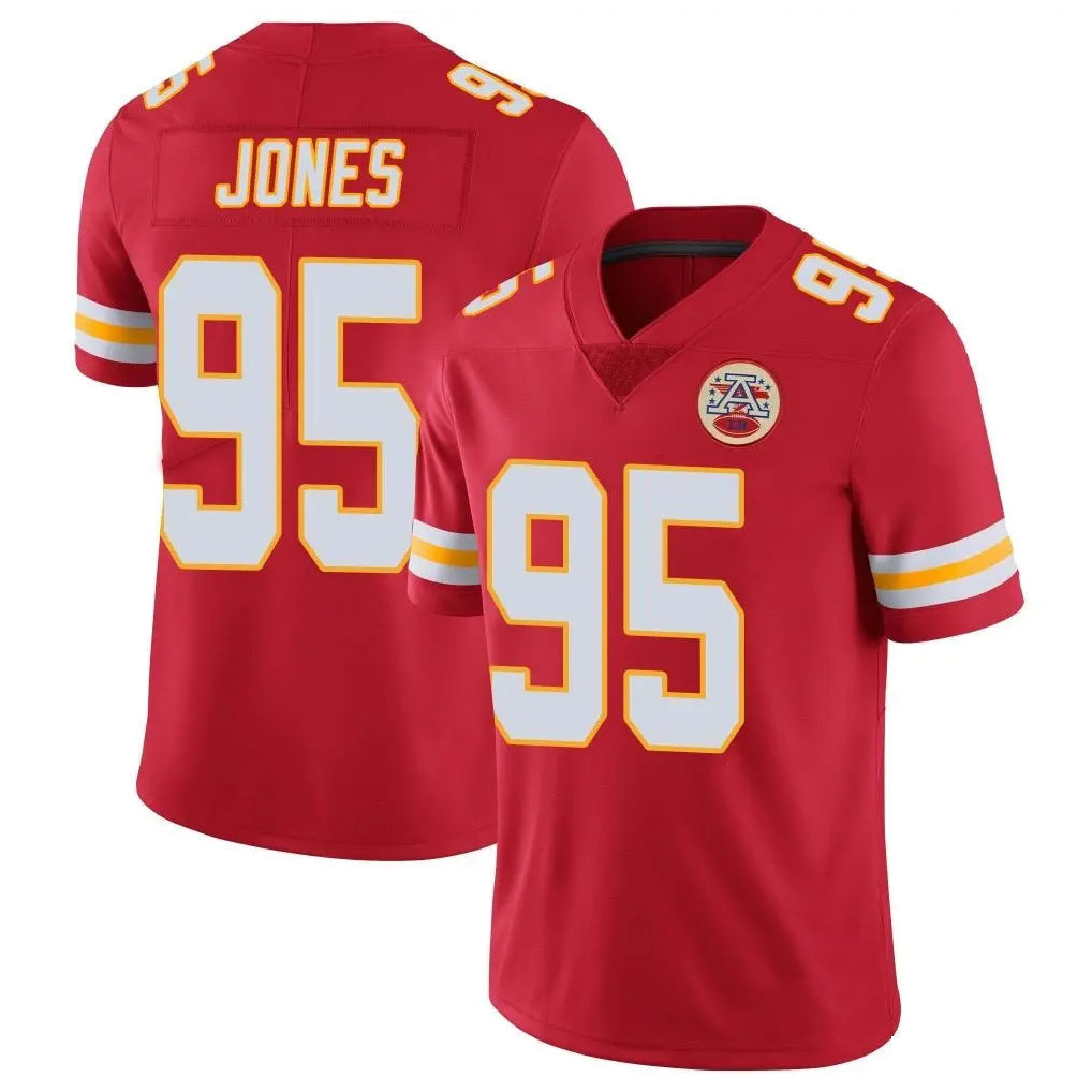 Fenge KC.Chiefs #95 Chris Jones Player Red Limited Vapor Untouchable Home Game Stitched Jerseys