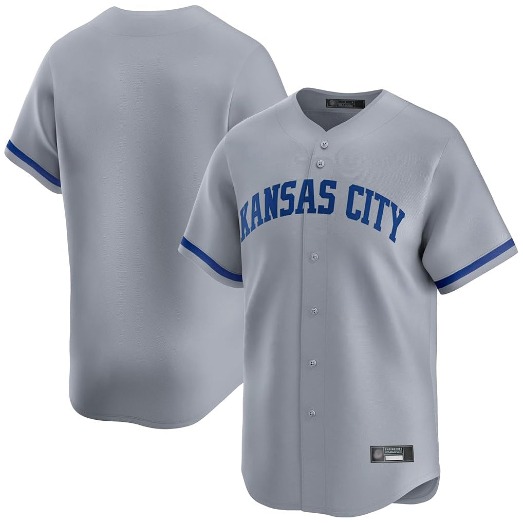 Fenge KC.Royals Gray Limited Home Blank Player Stitched Jerseys