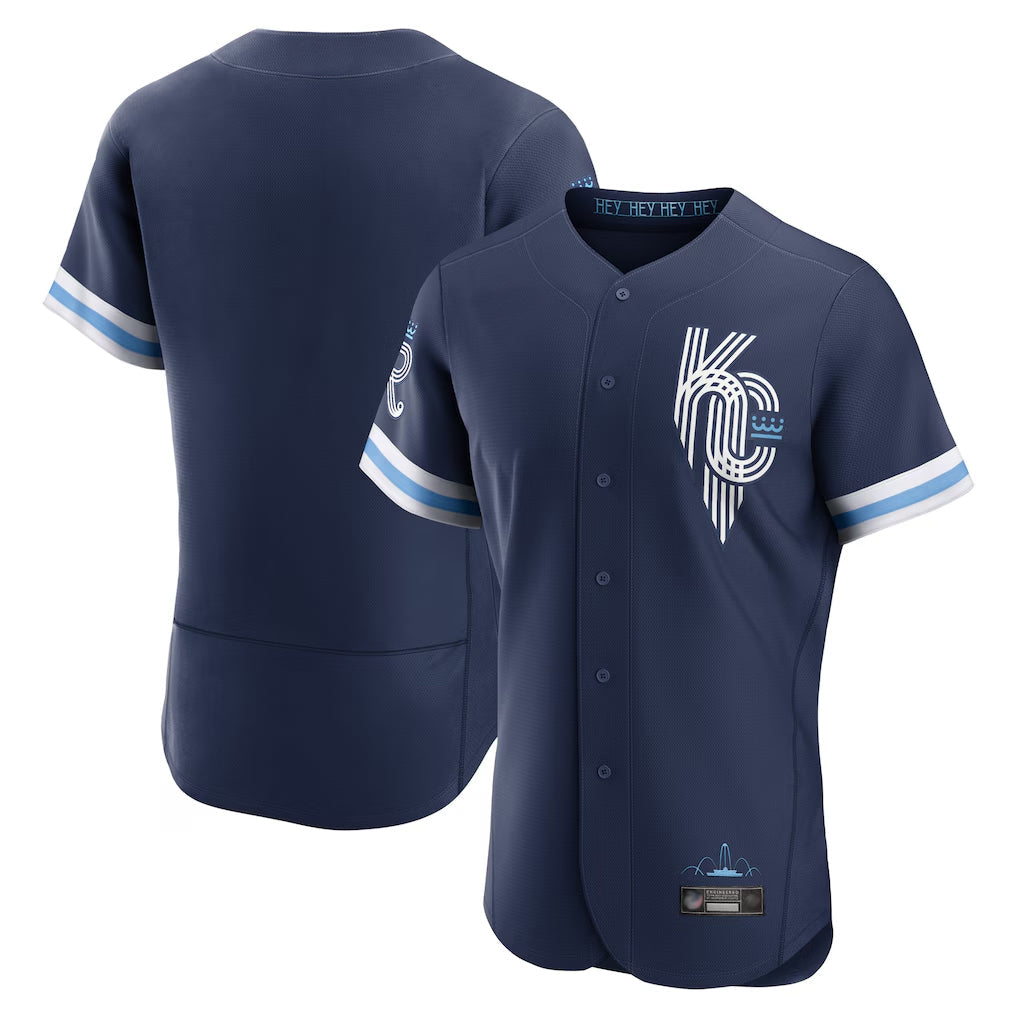 Fenge KC.Royals Navy City Connect Limited Elite Home Blank Player Stitched Jerseys