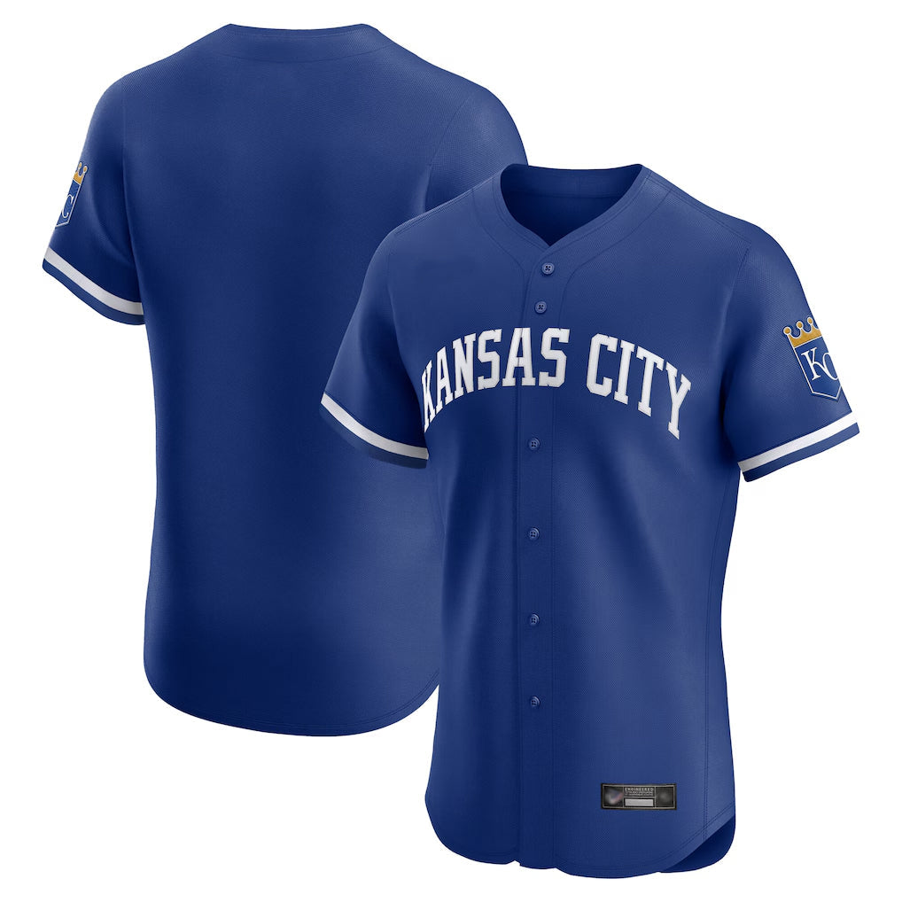 Fenge KC.Royals Royal Limited Elite Home Blank Player Stitched Jerseys