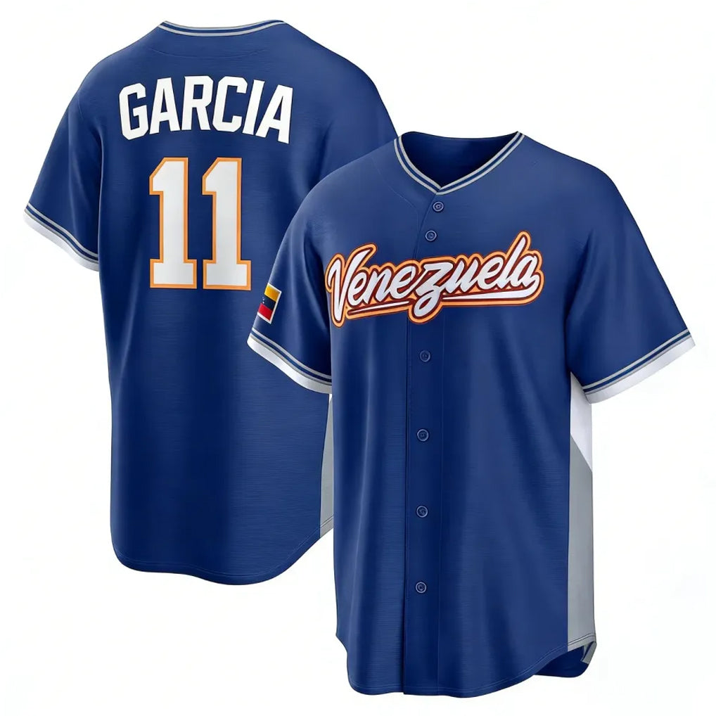 Fenge KC.Royals #11 Maikel Garcia Player Navy 2026 World Classic Home Stitched Jerseys