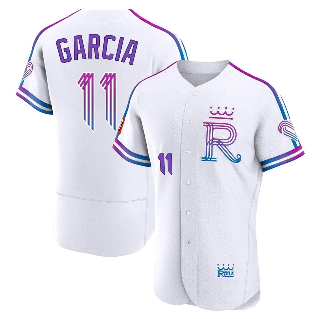Fenge KC.Royals #11 Maikel Garcia Player White 2026 City Connect Limited Elite Home Stitched Jerseys