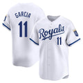 Fenge KC.Royals #11 Maikel Garcia Player White Alt Limited Home Stitched Jerseys