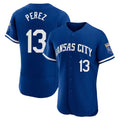 Fenge KC.Royals #13 Salvador Perez Player Royal City Connect Limited Elite Home Game Stitched Jerseys