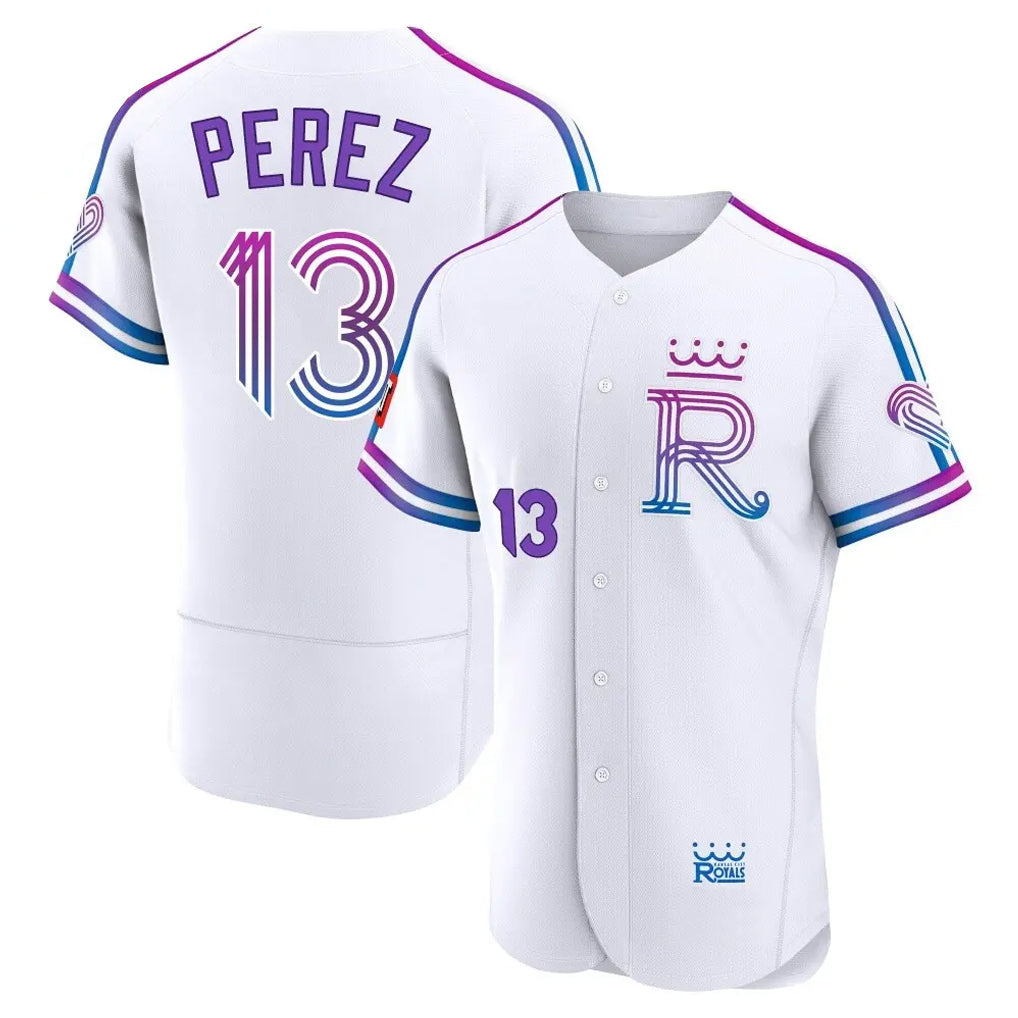 Fenge KC.Royals #13 Salvador Perez Player White 2026 City Connect Limited Elite Home Stitched Jerseys