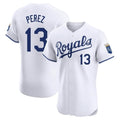 Fenge KC.Royals #13 Salvador Perez Player White Alt Limited Elite Home Stitched Jerseys