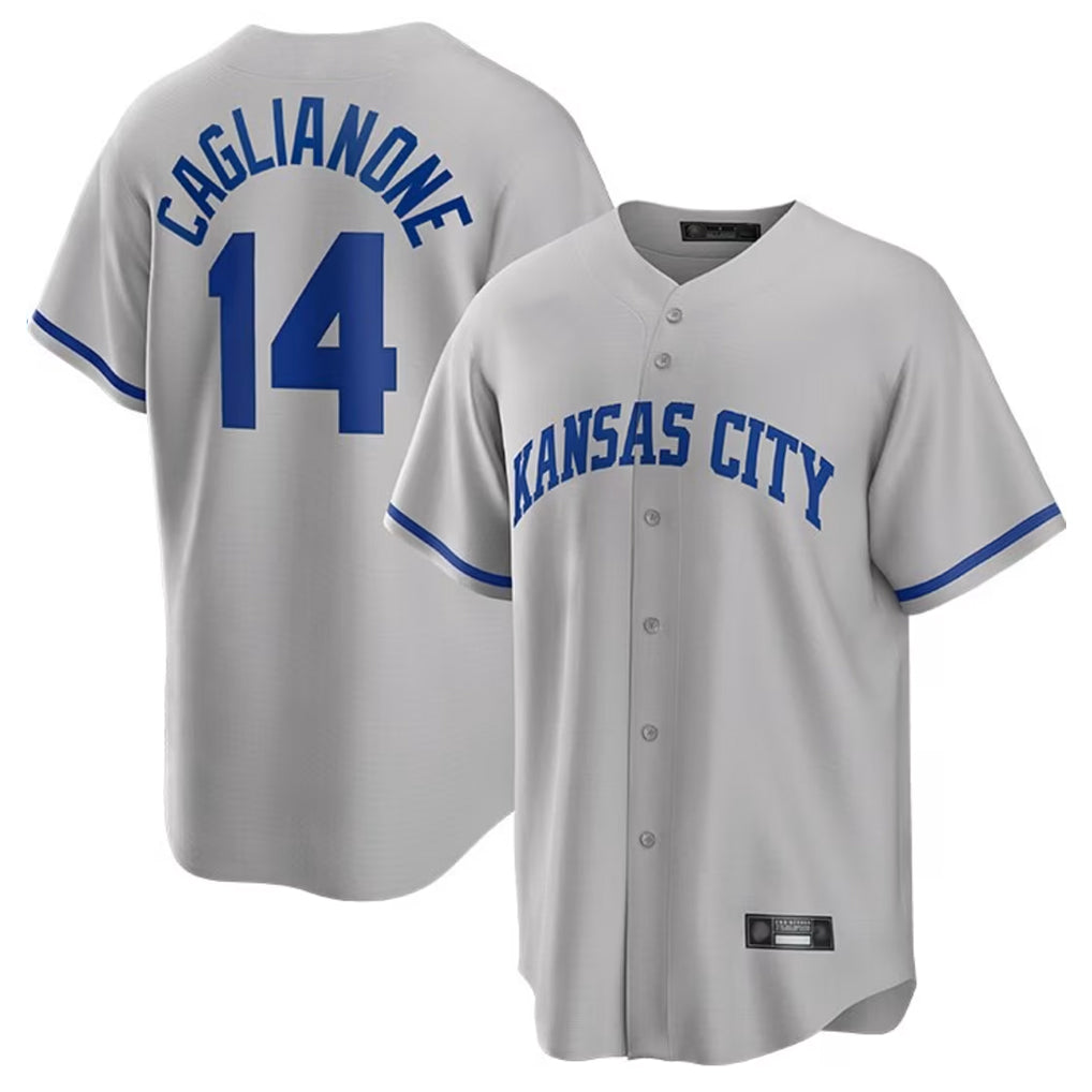 Fenge KC.Royals #14 Jac Caglianone Player Gray Game Home Stitched Jerseys