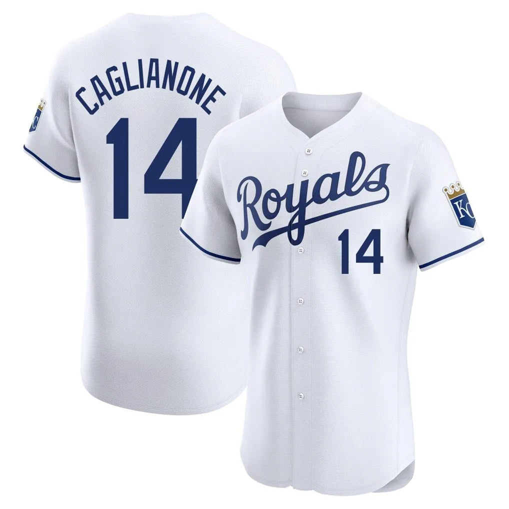 Fenge KC.Royals #14 Jac Caglianone Player White Alt Limited Elite Home Stitched Jerseys