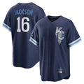 Fenge KC.Royals #16 Bo Jackson Player Navy City Connect Home Game Stitched Jerseys