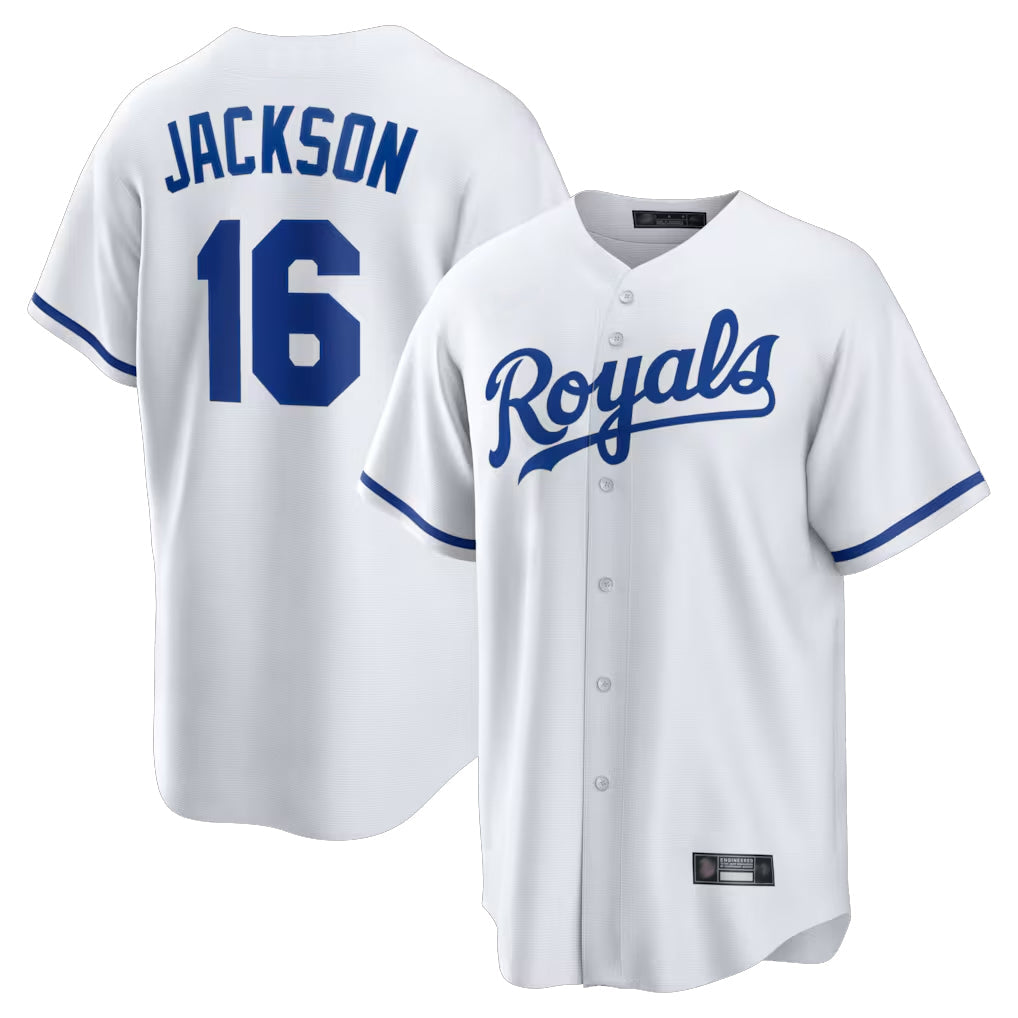 Fenge KC.Royals #16 Bo Jackson Player White Home Game Stitched Jerseys