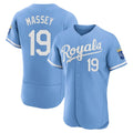 Fenge KC.Royals #19 Michael Massey Player Light Blue Alt Limited Elite Home Stitched Jerseys