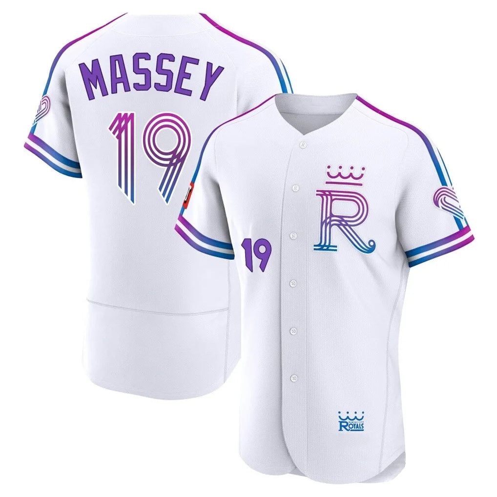 Fenge KC.Royals #19 Michael Massey Player White 2026 City Connect Limited Elite Home Stitched Jerseys