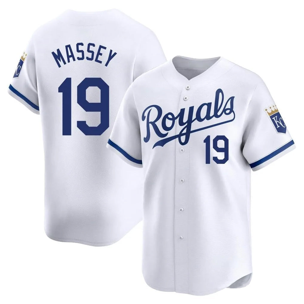 Fenge KC.Royals #19 Michael Massey Player White Alt Limited Home Stitched Jerseys