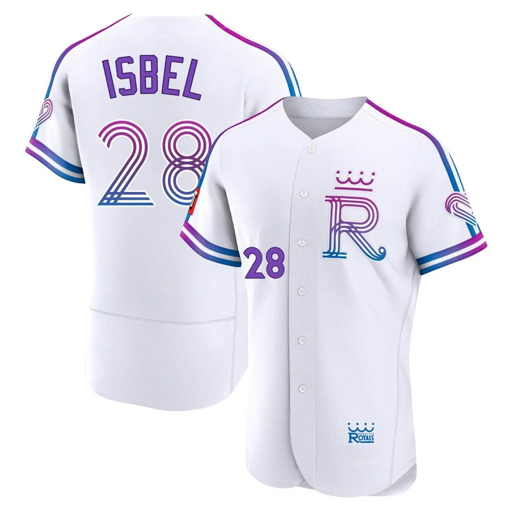 Fenge KC.Royals #28 Kyle Isbel Player White 2026 City Connect Limited Elite Home Stitched Jerseys