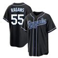 Fenge KC.Royals #55 Cole Ragans Player Black Carbon Fashion Home Game Stitched Jerseys