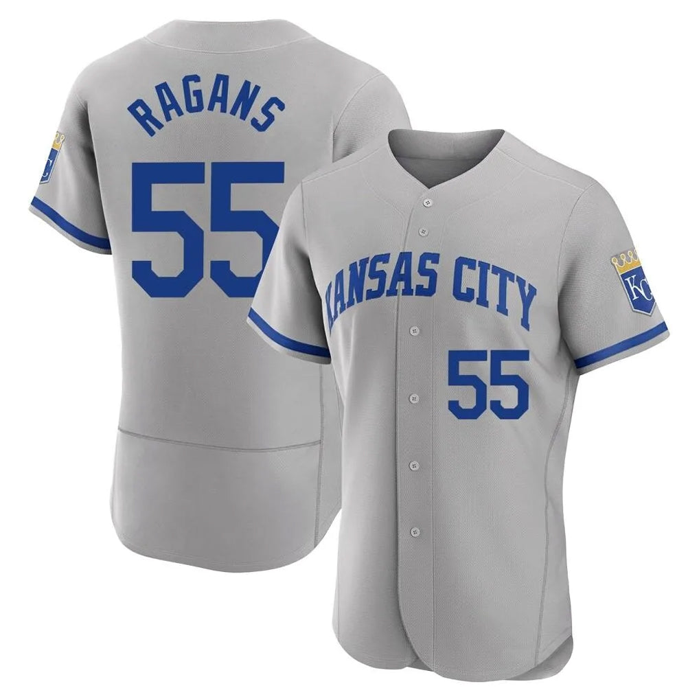 Fenge KC.Royals #55 Cole Ragans Player Gray Limited Elite Home Game Stitched Jerseys