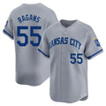 Fenge KC.Royals #55 Cole Ragans Player Gray Limited Home Stitched Jerseys