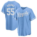 Fenge KC.Royals #55 Cole Ragans Player Light Blue Home Game Stitched Jerseys