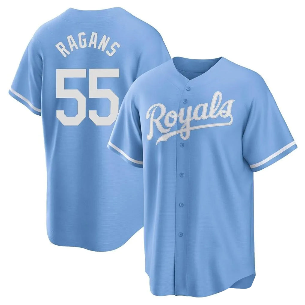 Fenge KC.Royals #55 Cole Ragans Player Light Blue Home Game Stitched Jerseys