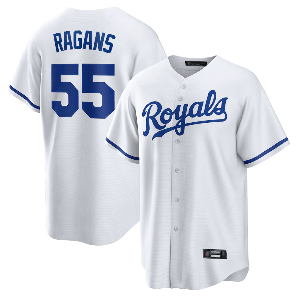 Fenge KC.Royals #55 Cole Ragans Player White Home Game Stitched Jerseys