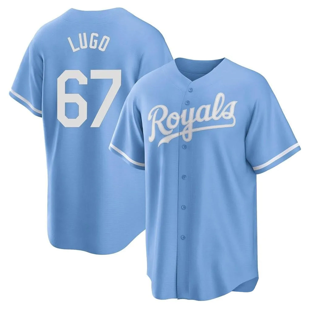 Fenge KC.Royals #67 Seth Lugo Player Light Blue Home Game Stitched Jerseys