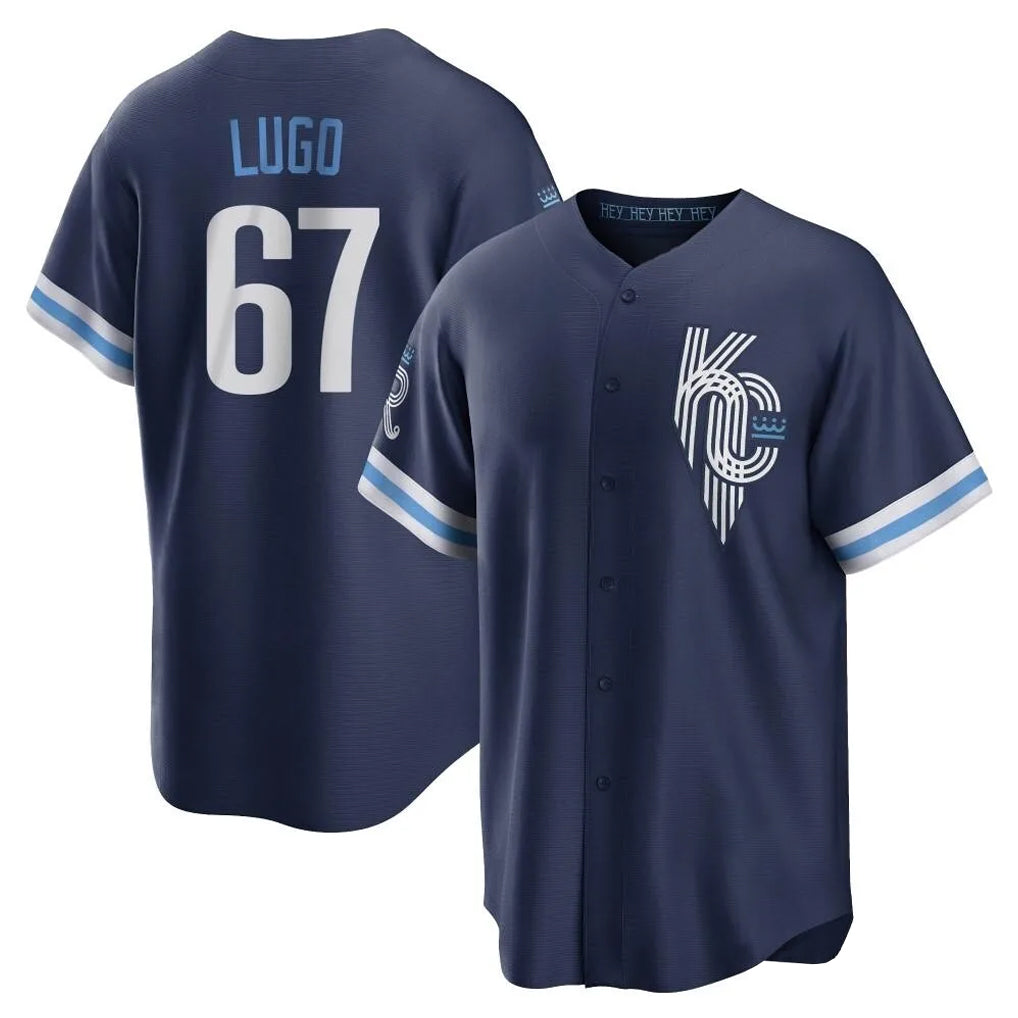 Fenge KC.Royals #67 Seth Lugo Player Navy City Connect Home Game Stitched Jerseys