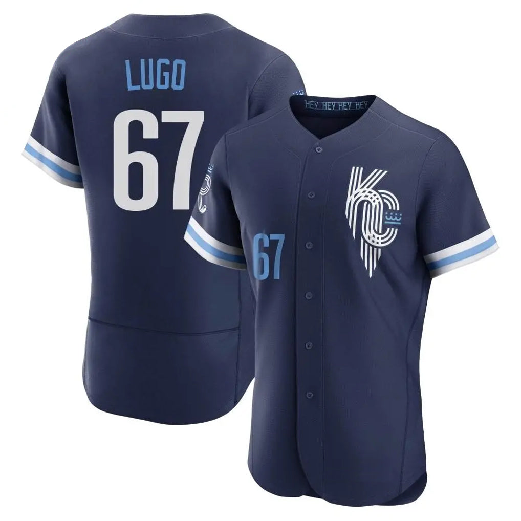 Fenge KC.Royals #67 Seth Lugo Player Navy City Connect Limited Elite Home Stitched Jerseys